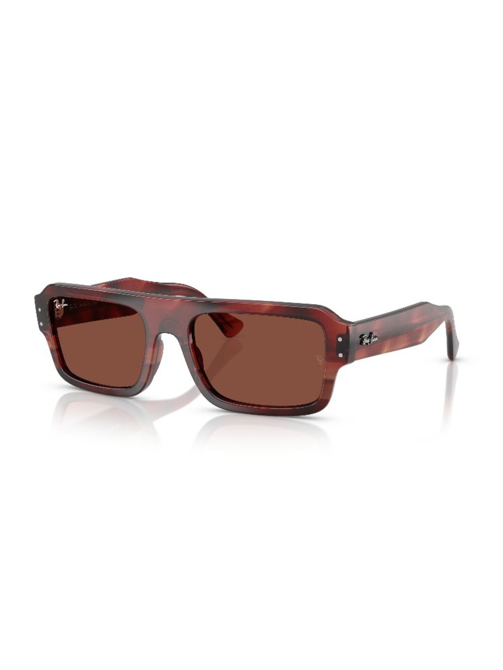 New Ray-Ban Unisex Sunglasses Havana Red Lens Acetate Frame Ray Ban RB4454 53